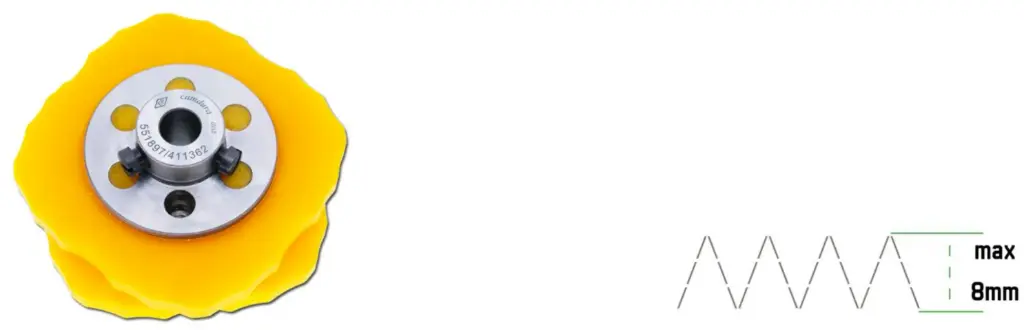 Cam de zigzag de 3 pontos 8mm Singer 457 (551897 / 411362) EverPeak