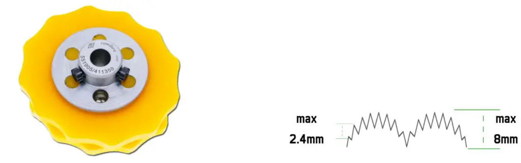 Cam de zigzag 12 pontos 2.4mm-8mm Singer 457 EverPeak