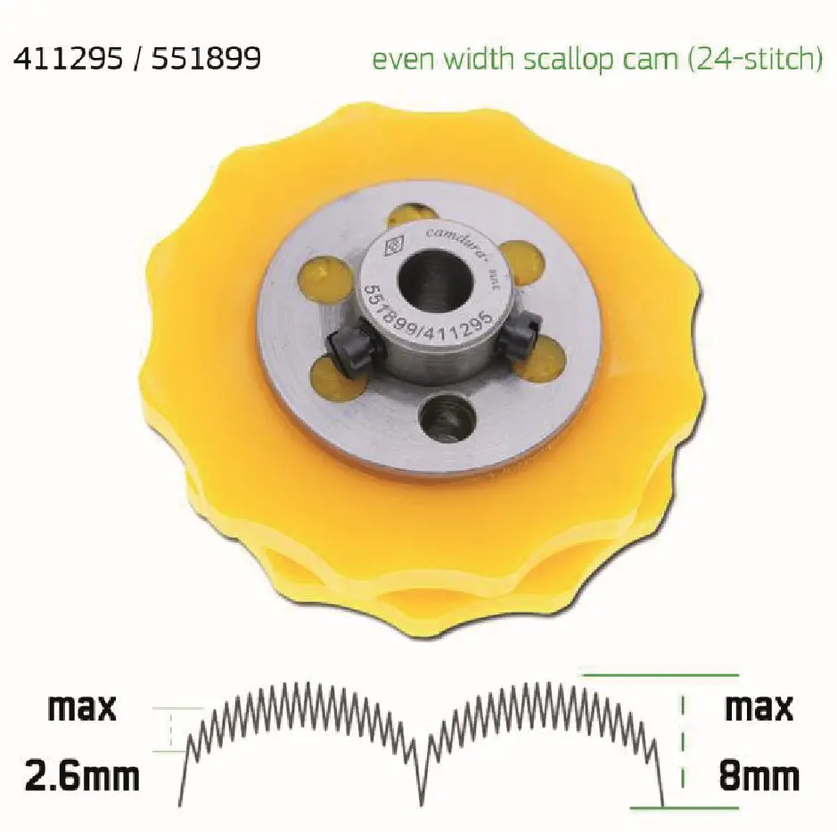 Cam de zigzag de 24 pontos 2.6mm -8mm Singer 457 EverPeak