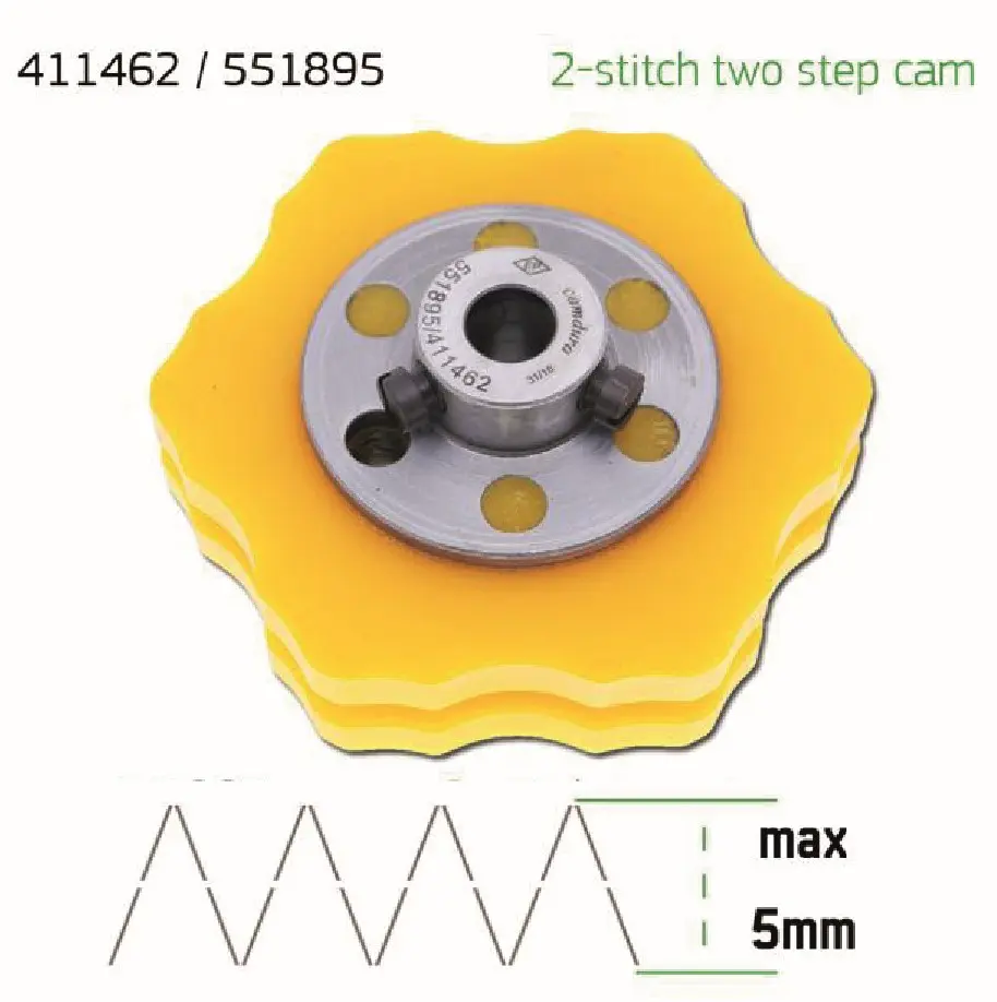 Cam de zigzag 2 pontos 5mm Singer 457 EverPeak