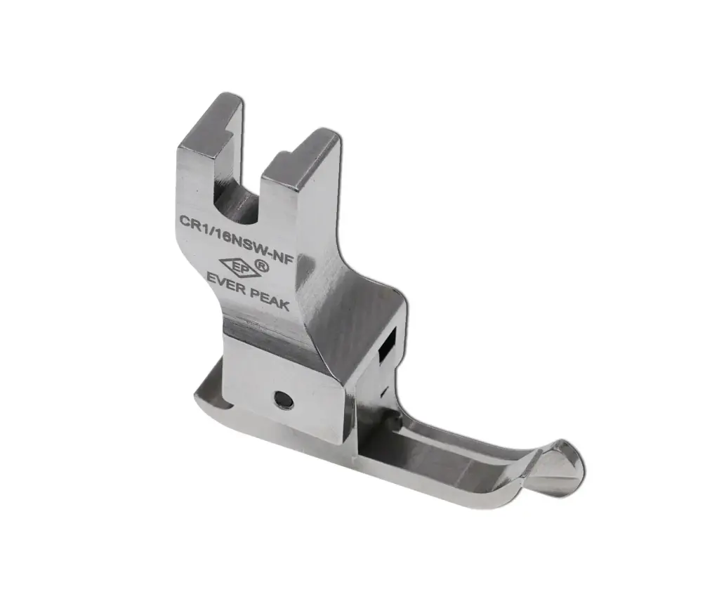 Calcador compensador 1.6mm estreito direito para fechos duplo arrasto EverPeak