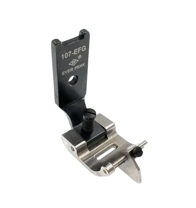 Calcador de zig zag 8mm com guia regulavel e ajusteCalcador de zig zag 8mm com guia regulavel e ajuste de angulo para tecidos finos EverPeak = 107-CG = 7703B-GD de angulo EverPeak = 107-CG = 7703B-GD