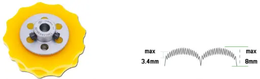 [Ev.551903/411464] Cam de zigzag 24 pontos 3.4mm - 8mm Singer 457 EverPeak