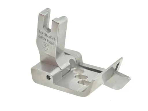 [Ev.1/4-3NxGR28EH.HS(A)] Calcador 3 agulhas para Juki MH380 1/4 - 6.4mm com guia direito a 2.8mm  EverPeak