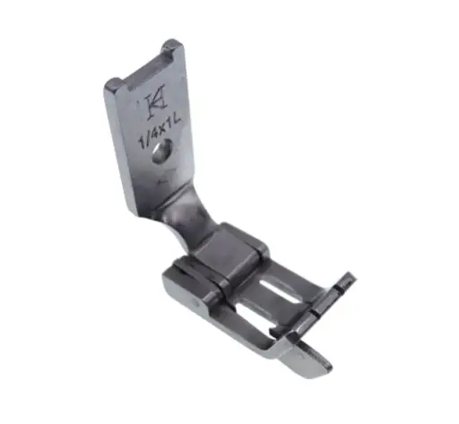 [Ev.GL10-1/4] Calcador para maquina de 2 agulhas 6.4mm Ponto preso com guia esquerdo a 1mm EverPeak